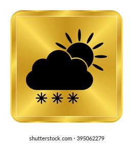 Weather Icon Black Vector Icon Gold Stock Vector (Royalty Free ...