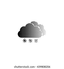 weather icon - black vector icon;  halftone illustration