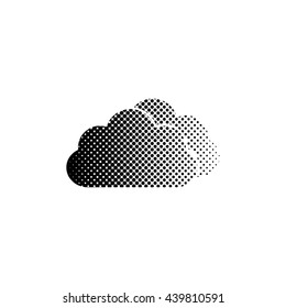 weather icon - black vector icon;  halftone illustration