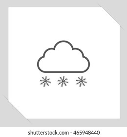 weather icon, black vector illustration