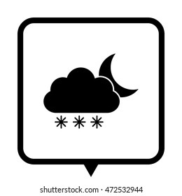 weather icon - black vector icon;  message bubble