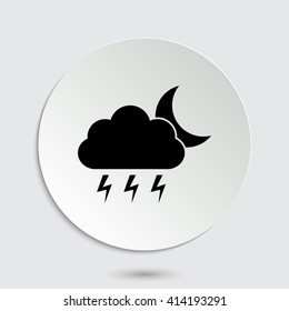 weather icon - black vector icon  with shadow