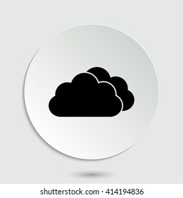 weather icon - black vector icon  with shadow