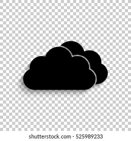 weather icon - black vector icon  with shadow