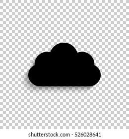 weather icon - black vector icon  with shadow