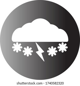 The weather icon black and white flat style for web design