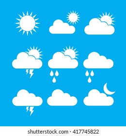 weather icon in blue background