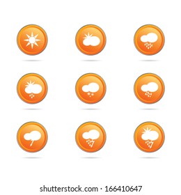 weather icon button color vector illustration