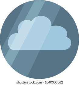 Weather icon with cloud image on transparent background