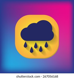 weather icon. cloud rain.