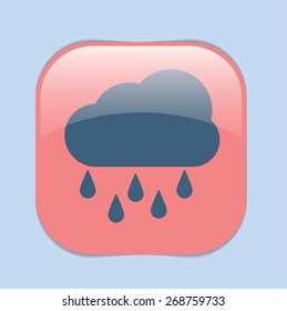 weather icon. cloud rain.