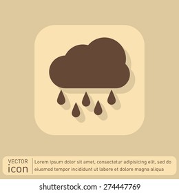 weather icon. cloud rain.