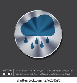 weather icon. cloud rain.