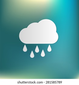 weather icon. cloud rain.