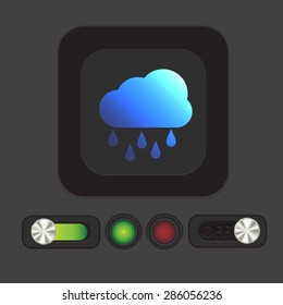 weather icon. cloud rain.