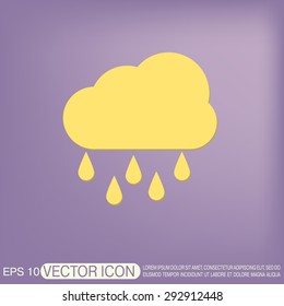 weather icon. cloud rain.