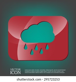 weather icon. cloud rain.