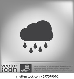 weather icon. cloud rain.
