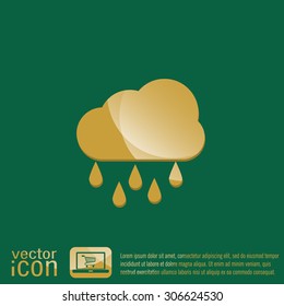 weather icon. cloud rain.