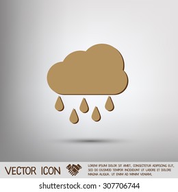 weather icon. cloud rain.