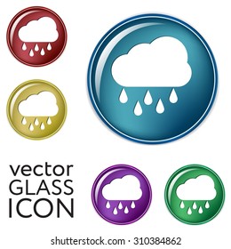 weather icon. cloud rain.