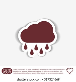 weather icon. cloud rain.