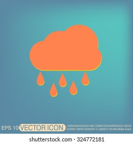 weather icon. cloud rain.