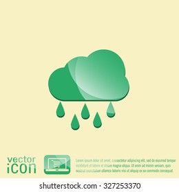 weather icon. cloud rain.