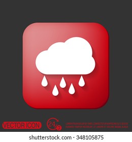weather icon. cloud rain.