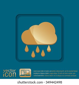 weather icon. cloud rain.