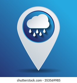 weather icon. cloud rain.
