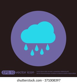 weather icon. cloud rain.
