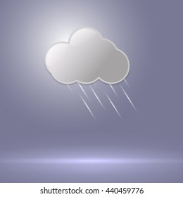 weather icon, cloud with rain