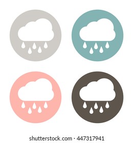 weather icon. cloud rain.
