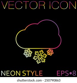 weather icon, cloud snow