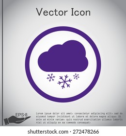 weather icon, cloud snow