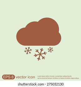 weather icon, cloud snow