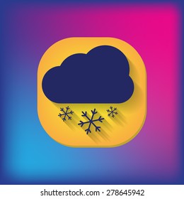 weather icon, cloud snow