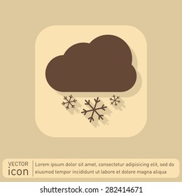 weather icon, cloud snow