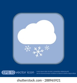 weather icon, cloud snow