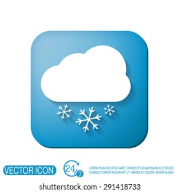 weather icon, cloud snow