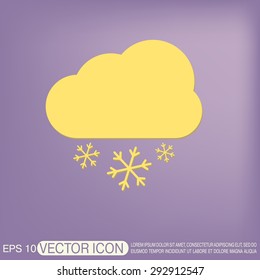 weather icon, cloud snow