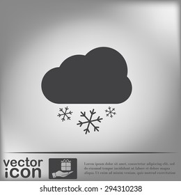 weather icon, cloud snow