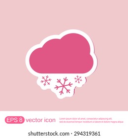 weather icon, cloud snow