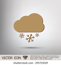 weather icon, cloud snow