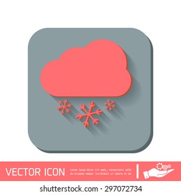 weather icon, cloud snow