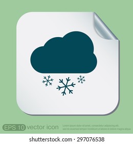 weather icon, cloud snow