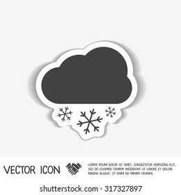 weather icon, cloud snow