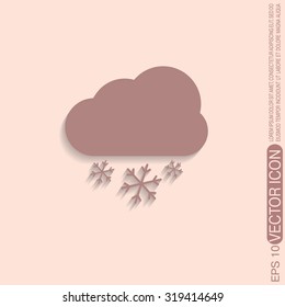 weather icon, cloud snow