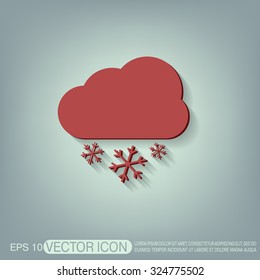 weather icon, cloud snow